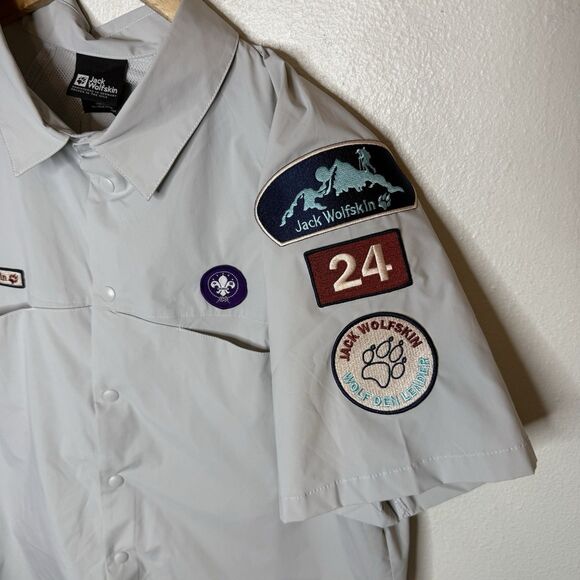 Bundle Of 2 Jack Wolfskin Asia Wanderwhim Shirts Snap Up Patch Men’s Large - Picture 13 of 16